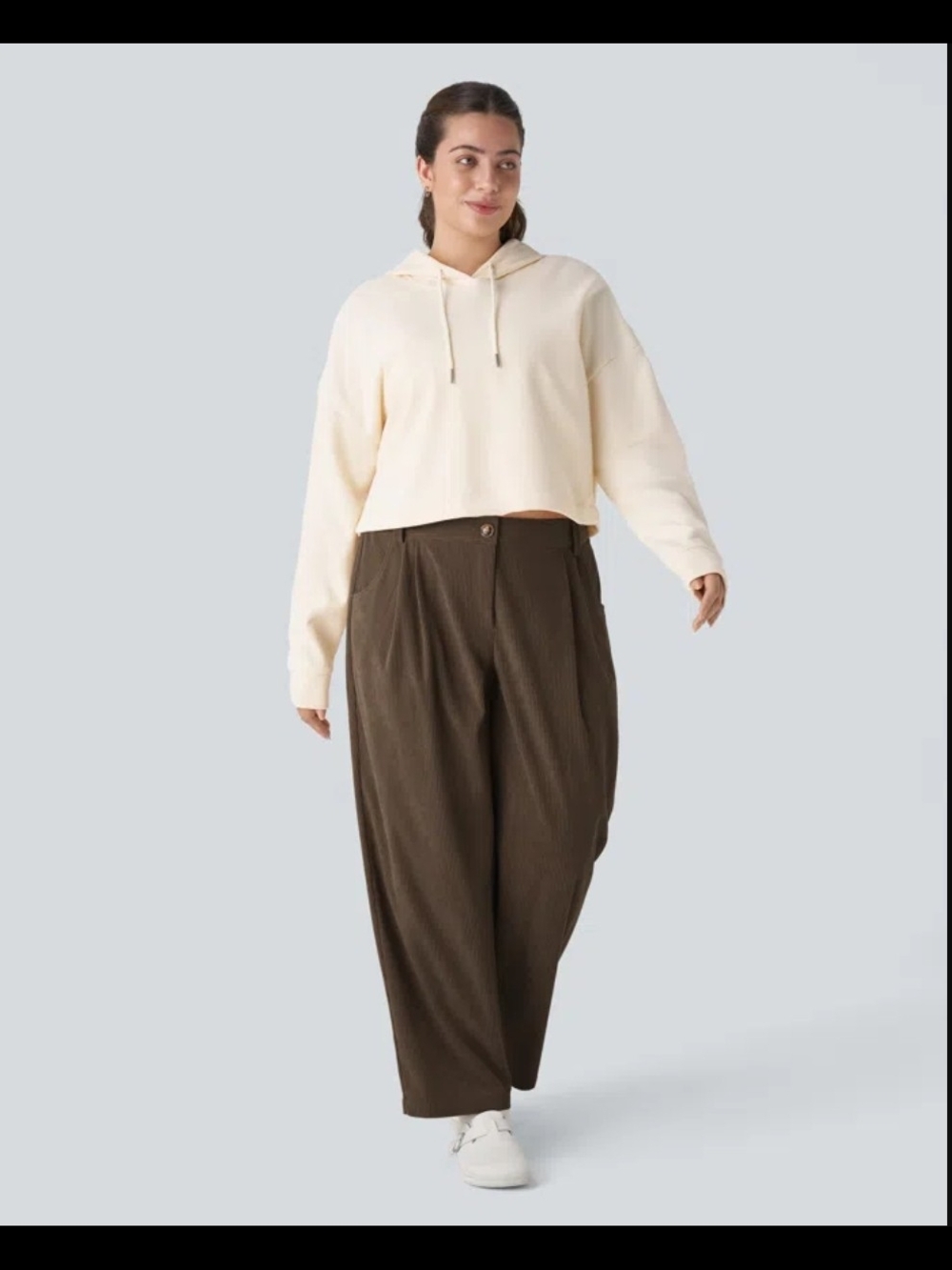 NWT Halara Brown Wide-Leg Pants Cords
